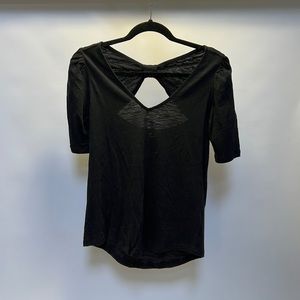 NEW Meadow Rue Anthropologie Black Bow Back Shirt